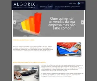 Algorix.com(Soluções para lojistas e administradoras de cartão) Screenshot