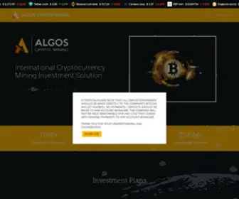 Algoscryptomining.com(algoscryptomining) Screenshot