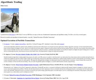 Algotradingstrategies.com(High Frequency Trading (HFT)) Screenshot