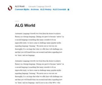 AlgWorld.com(ALG World) Screenshot