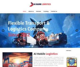Alhabiblogistics.com(Alhabib Logistics) Screenshot