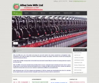 Alhajjutemills.com(Alhaj Jute Mills) Screenshot