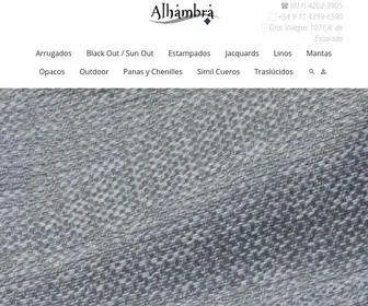 Alhambra.com.ar(Distribuidor mayorista de telas para la decoración) Screenshot