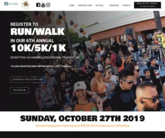 Alhambrapumpkinrun.com(Family, Fun and Fitness) Screenshot