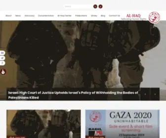 Alhaq.org(Defending Human rights in Palestine since 1979) Screenshot