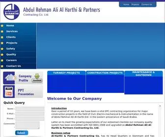 Alharthiksa.com(Abdul Rehman Ali Al Harthi & Partners Contracting Co) Screenshot