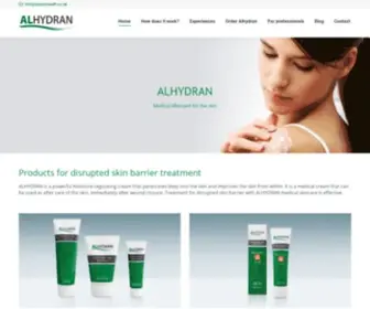 Alhydran.co.uk(ALHYDRAN scar cream) Screenshot