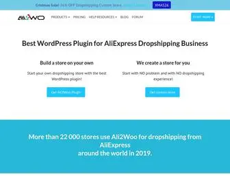 Ali2Woo.com(Start AliExpress Dropshipping Business On WordPress) Screenshot