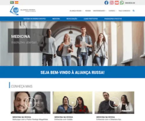 Aliancarussa.com.br(Aliança Russa) Screenshot
