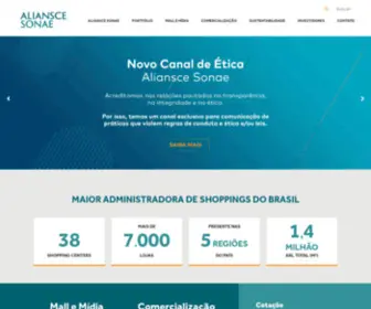 Aliansce.com.br(Aliansce Shopping Centers) Screenshot