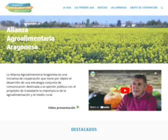 Alianzaagroalimentariaaragonesa.com(La Alianza Agroalimentaria Aragonesa traslada la importancia del sector agroalimentario en nuestra sociedad) Screenshot