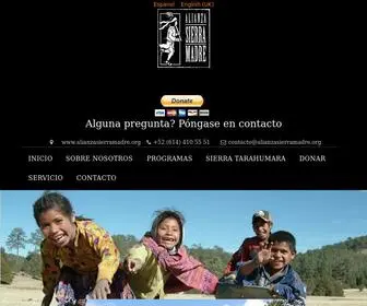 Alianzasierramadre.org(Alianza Sierra Madre AC) Screenshot