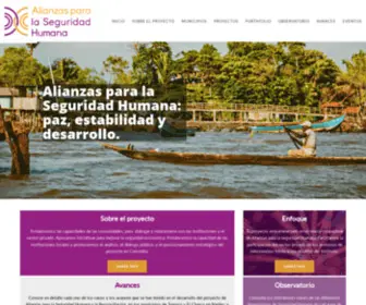 Alianzasseguridadhumana.org(Alianzas para la Seguridad Humana) Screenshot