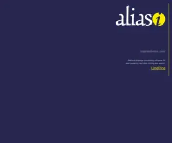 Alias-I.com(Alias-i, Inc) Screenshot
