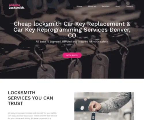 Alibabalocksmith.com(Cheap Key Reprogramming Denver) Screenshot