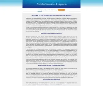 Alibabasecuritieslitigation.com(Alibaba Securities Litigation) Screenshot