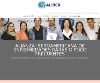Aliber.org(Alianza Iberoamericana de Enfermedades Raras) Screenshot