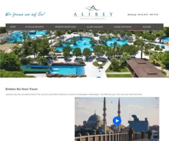 Alibey-Resorts.com(Die Hauptseite der Club Ali Bey Hotels & Resorts) Screenshot