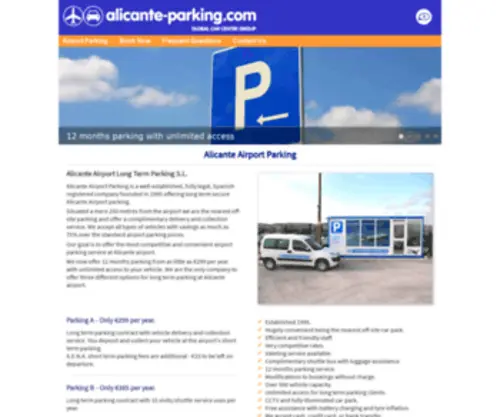 Alicante-Parking.com(Alicante Airport Parking) Screenshot