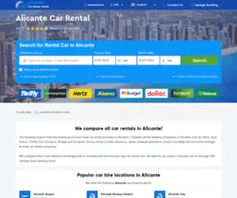 Alicantecar.com(Alicante car rental from 8 EUR or 11 USD per day) Screenshot
