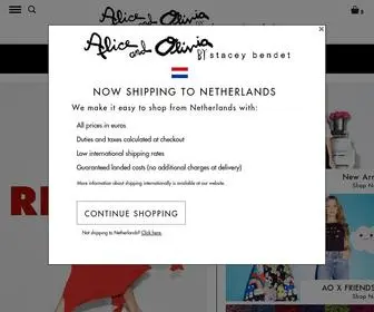 Aliceandolivia.com(Modern Designer Women's Clothing & Accessories) Screenshot