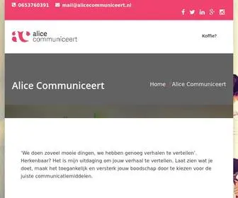 Alicecommuniceert.nl(Alice Communiceert) Screenshot