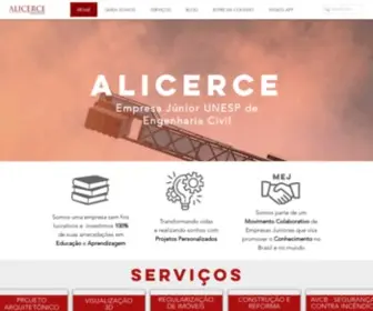 Alicerceejr.com(Alicerce Empresa Junior de Engenharia Civil) Screenshot