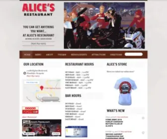 Alicesrestaurant.com(Alice's Restaurant) Screenshot