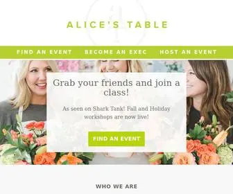 Alicestable.com(Alice’s table) Screenshot