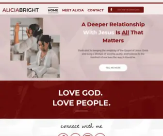 Aliciabright.com(Living Life for Jesus) Screenshot