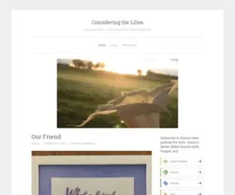 Aliciayoder.com(Considering the Lilies) Screenshot