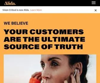 Alida.com(Total Experience Management) Screenshot