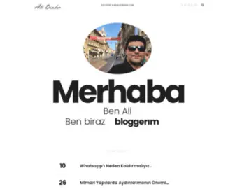 Alidindar.com(Bir Türk Blogger / Yazılım Meraklısı / Mühendis) Screenshot