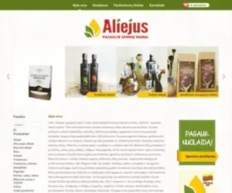 Aliejus.com(Apie mus) Screenshot