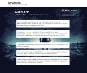 Alien.app(Premium domain name (Buy now)) Screenshot