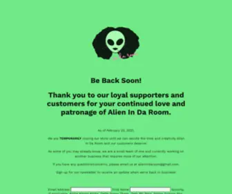 Alienindaroom.com(Alienindaroom) Screenshot