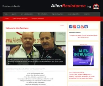 Alienresistance.org(Stop Alien Abduction Info) Screenshot