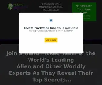 Aliensrevealedlive.com(Aliens Revealed Live) Screenshot