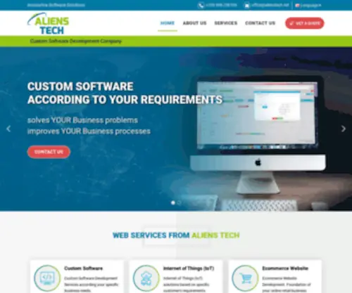 Alienstech.net(Custom Software Development Company) Screenshot