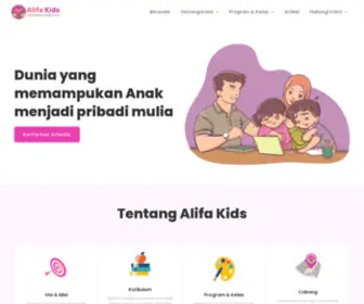 Alifakids.com(Alifa Kids) Screenshot