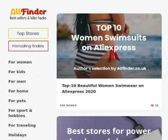 Alifinder.co.uk(Best sellers on Aliexpress) Screenshot