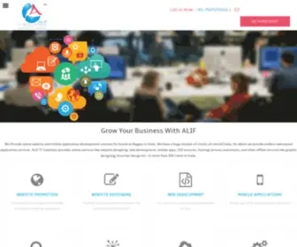 Alifitsolutions.com(Web Design Development Company Services) Screenshot