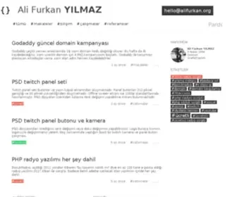 Alifurkan.org(Ali Furkan YILMAZ) Screenshot