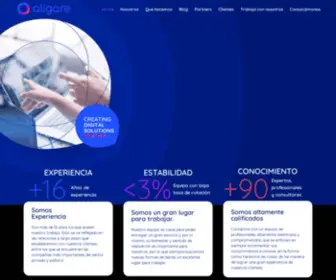 Aligare.cl(Aligare-Consultora Tecnológica-Soluciones de Negocio-Servicios TI-Servicios Cloud) Screenshot