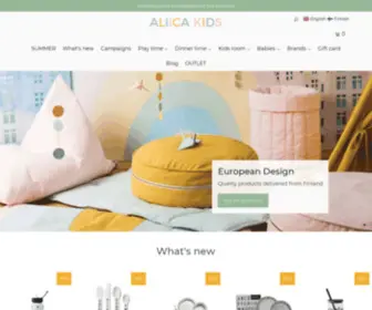 Aliicakids.com(Hyvänmielen verkkokauppa) Screenshot