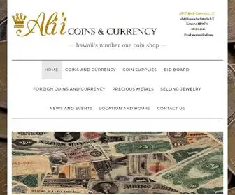 Aliicoins.com(Alii Coins and Currency) Screenshot