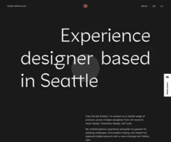 Alikimovich.com(UX designer based in Seattle) Screenshot