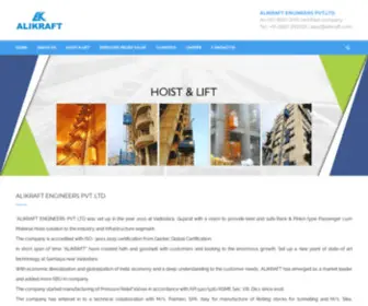 Alikraft.com(Rack & Pinion Hoist and Pressure Relief Valves) Screenshot