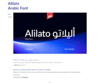 Alilato.com(A modern sans typeface family of 9 weights Alilato) Screenshot