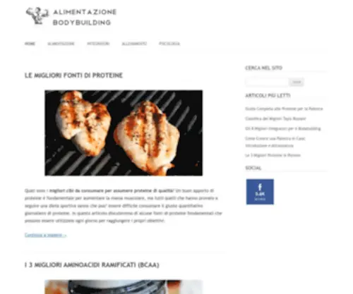Alimentazionebodybuilding.com(Alimentazione Bodybuilding) Screenshot